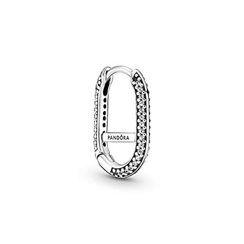 Pandora ME Pavé Link-Ohrring aus Sterling-Silber mit Cubic Zirkonia, Kompatibel mit Pandora ME Armbänder, Höhe: 17mm, 299682C01