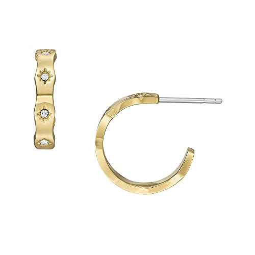 Fossil Ohrringe Für Frauen Sadie, Länge: 16.5mm, Breite: 3.7mm, Höhe: 16.5mm Gold-Edelstahl-Ohrringe, JF04380710