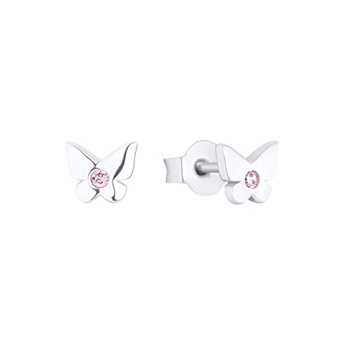 Prinzessin Lillifee Silber-Ohrringe für Mädchen Schmetterling Ohrstecker 2035984
