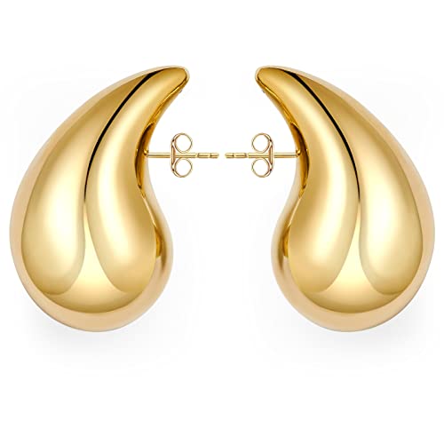 Dupes Ohrringe Gold Ohrringe Hoop Earrings for Women Goldene Ohrringe Damen Ohrringe Gold Creolen 585 Vergoldete Ohrringe Vergoldet Chunky Gold Hoop Earrings Dupes Modeschmuck Ohrringe Dupes Earrings