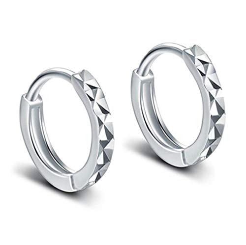 Wunhope Ohrringe Unisex Damen Herren 925er Silber Mode Einfache ring creolen Hoop Hypoallergen