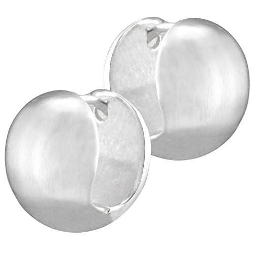 Vinani Klapp-Creolen Kugelform mattiert Sterling Silber 925 Ohrringe CJP