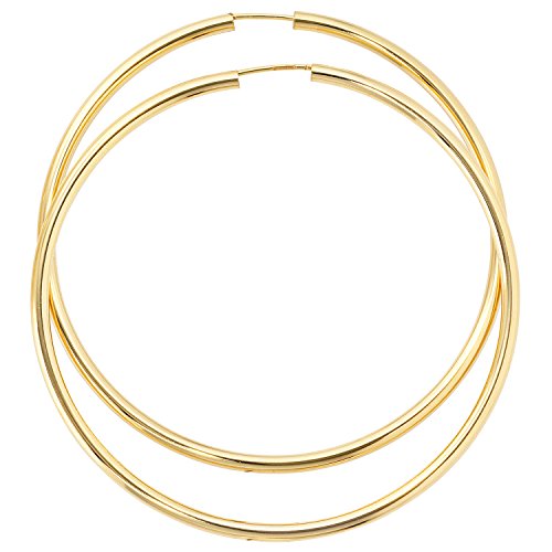 Jobo Damen Creolen rund groß 333 Gold Gelbgold Ohrringe Durchmesser 60 mm