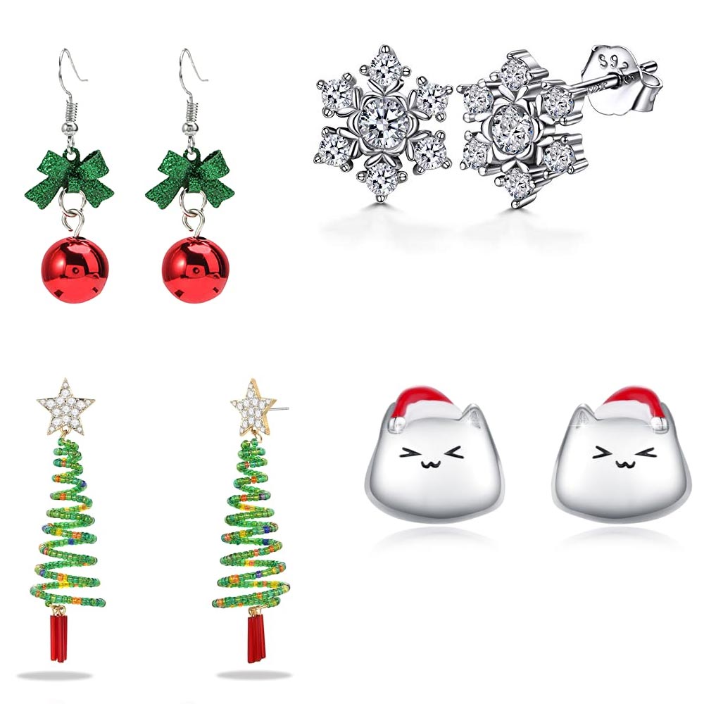 Ohrringe im Weihnachten Design