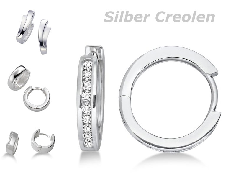 Silber Creolen
